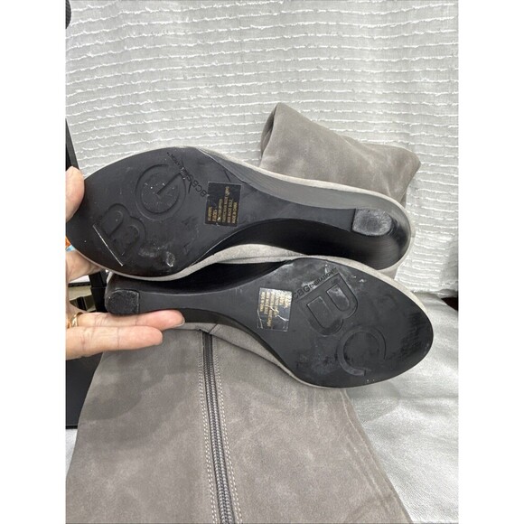 (F2) BCB GENERATION Merryl Tall Suede Wedge Leather Boot SZ 8.5 Women’s - Picture 13 of 16